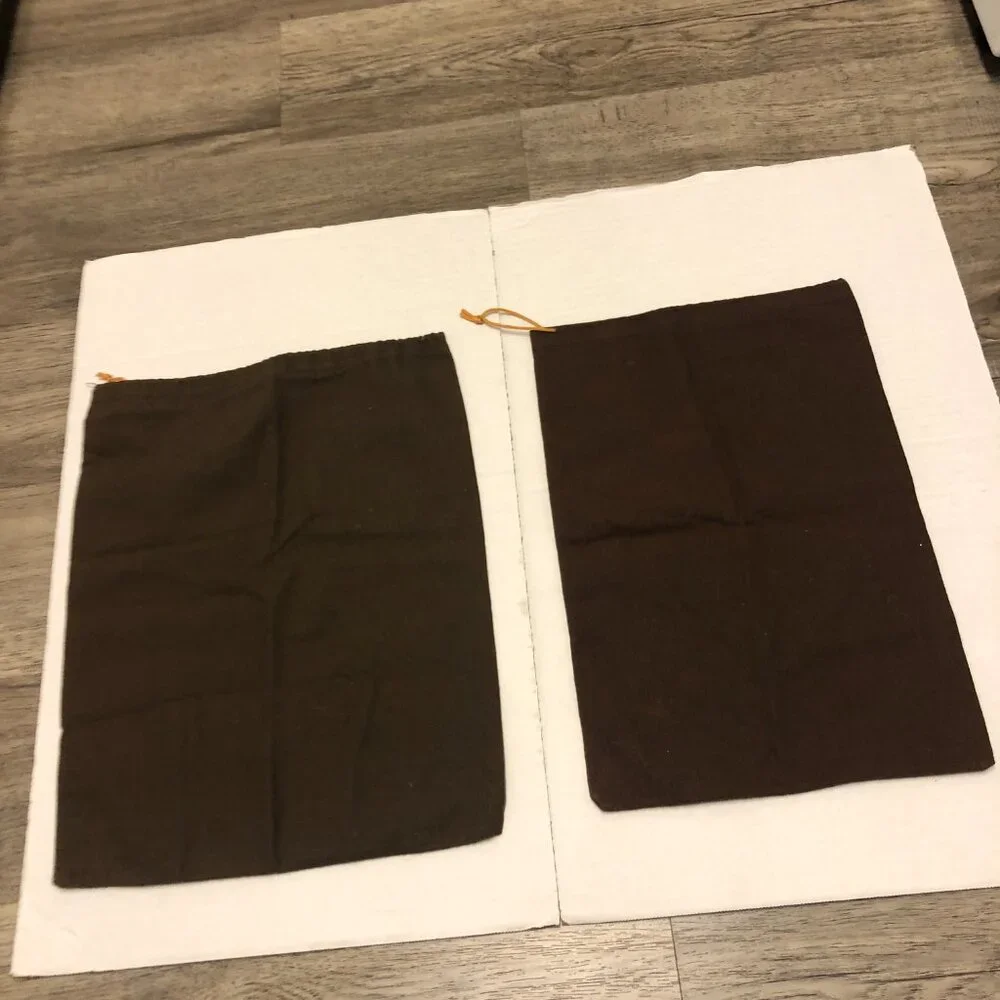 Two Tod's brown and gold drawstring cloth dust bags 13